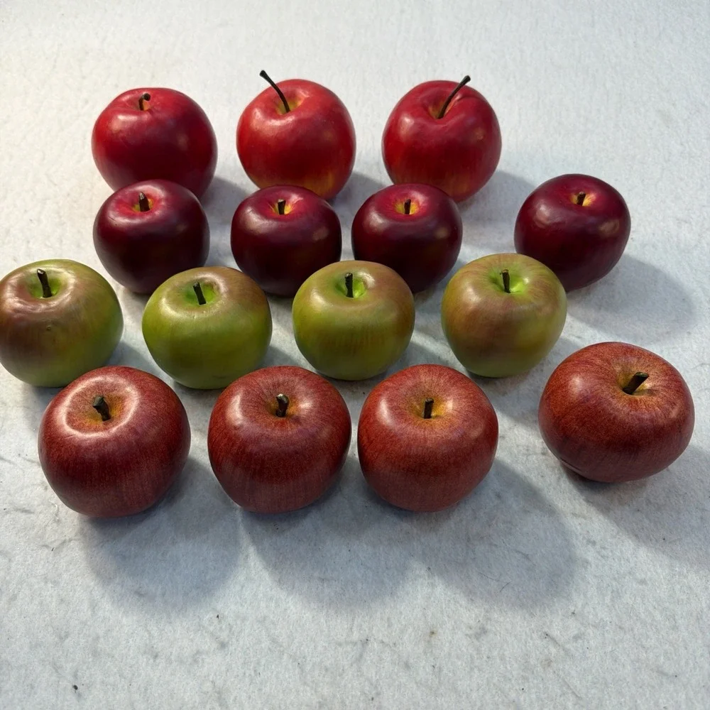 Faux Red Apples Lot of 15 Realistic Decorative Fake Fruit Display Staging Props